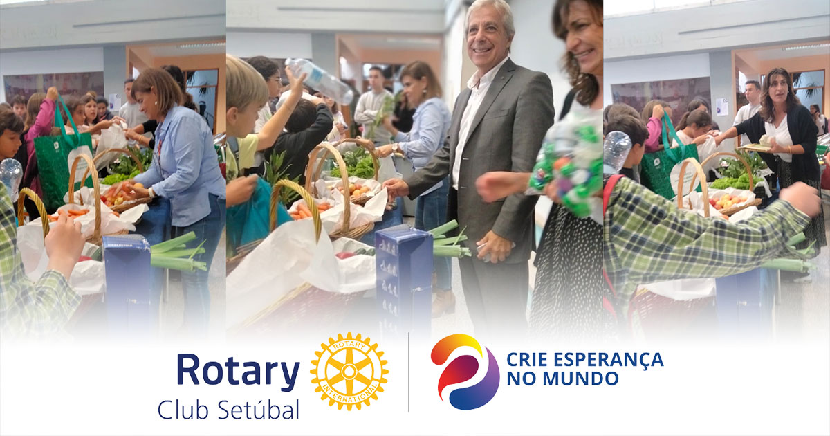 Dia 17 de Outubro – Dia Mundial da Alimentação | Acção realizada na Escola Basica Barbosa du Bocage em parceria com o Rotary Club de Setubal, o Auchan e a Escola