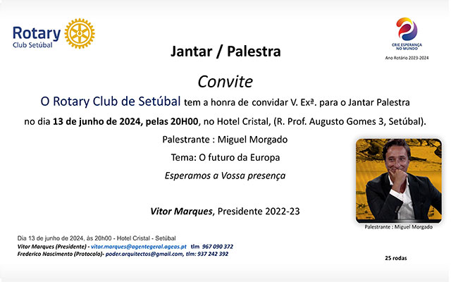Jantar Palestra com MIGUEL MORGADO