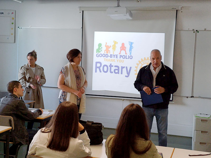 Rotary Club de Setúbal sensibiliza alunos da Escola Lima de Freitas  e da Edugep para o Dia Mundial de Combate à Polio
