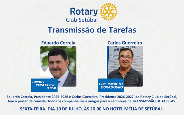 Rotary Club de Setúbal – Transmissão de Tarefas